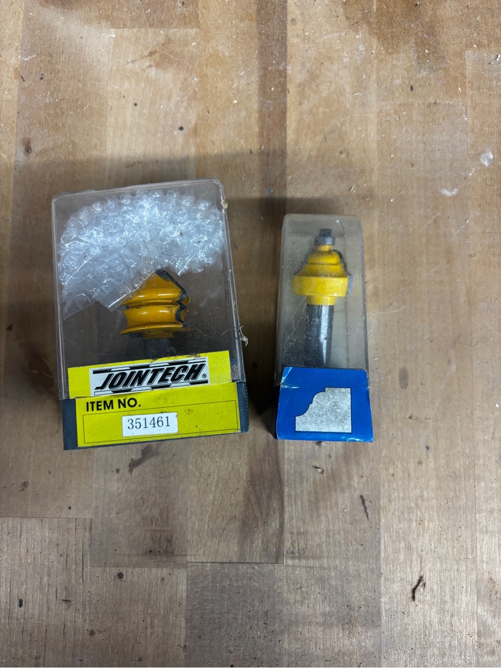 Yellow Router Bit Set - Decorative Edge Cutter